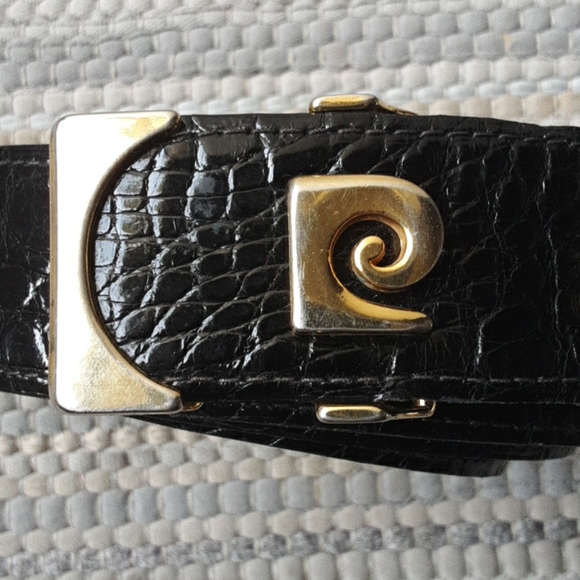 Pierre Cardin Paris Monogram Signature  Logo Belt - Picture 2 of 8